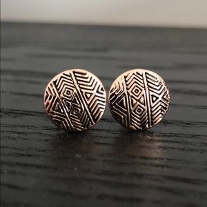 House of Harlow Rose Gold Stud Earrings